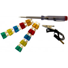 Індикатор напруги 6/12/24 В  середній 14 см + 10 запоб.  VORTEX (пластик. корпус)