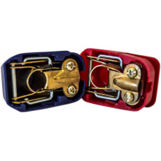 Клема АКБ металева  VORTEX, (самозатискна з пластм. кришкою), к-т (2 шт.)