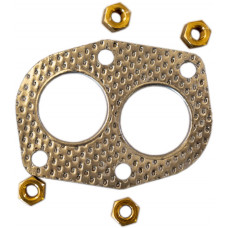 Прокладка труби приймальної (штанів) ВАЗ 2101  VORTEX (металева перфорована з гайками)