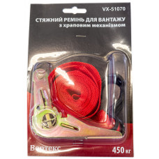 Стяжний ремінь для вантажу з механізмомо 0.45 т 4 м  VORTEX