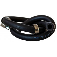 Патрубок розширювального бачка ВАЗ 2108-2109 (верхній)  VORTEX (з 2 хомутами)